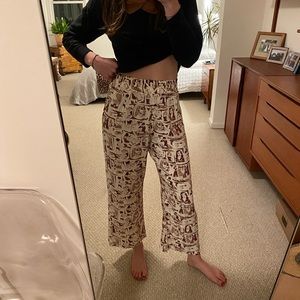 Reformation silk chiffon printed pants